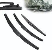 Car Front & Rear Wiper Blades Set for Mazda 2 for Mazda2 Demio DJ 2015 2016 2017 2018 2019 Windshield Windscreen Wiper Blade