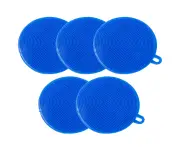 Silicone Dish Sponge, Cleaning Sponges,Dish Washing Brush-Free Dishwashing Better Sponges-Household Cleaning Sponges-Washing Brush - Blue