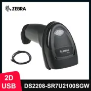 Zebra DS2208-SR7U2100SGW Corded 1/2D Handheld Barcode Scanner Imager w USB Cable