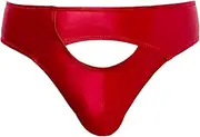 [XCKNY] satin glossy men's front open crotch underwear silk high elastic shiny thongs