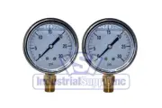 Liquid Filled Pressure Gauge | 0 to 30 PSI | 2-½" | 1/4" NPT | Single Scale 2PK