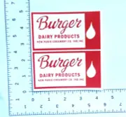 STRUCTO SEMI TRAILER BURGER DAIRY WATER SLIDE DECAL SET