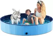 Dog Pool for Large Dogs 71"X12" Foldable Pet Swimming Pool Plastic Kiddie ~NEW~