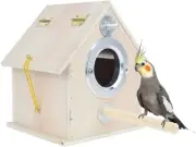Kathson Parakeet Nest Box Bird Nesting House Parrot Breeding Mating Box for Love