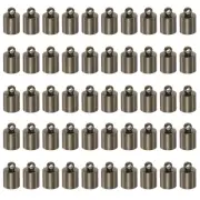 50Pcs Cord End Cap 6.5mm ID Copper Column Barrel End Caps Bronze