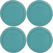 Pyrex 7201-PC Round 4 Cup Storage Lid for Glass Bowls (4, Turquoise)