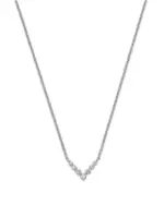 Bloomingdale's Fine Collection Diamond Chevron Necklace in 14K White Gold, 0.16 tcw