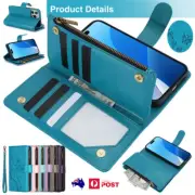 For iPhone 16e 16 15 14 13 12 11 Pro Max 8 Flip Leather Case ZIP Wallet Cover