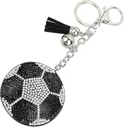 GANAZONO Hanging Sports Ball Keychain Creative Rhinestone Keychain Ornament for Bags and Back Durable Football and Volleyball Decorative Accessory for Unique Style