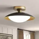 Dimmable Small Mid Century Modern Flush Mount Ceiling Light with Acrylic Shade,B