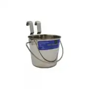 Zeez Ss Flat Sided Bucket Pail 946Ml - Two Hooks