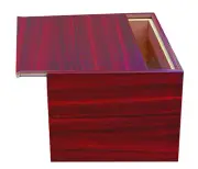 Large/Adult 230 Cubic Inches Dark Grain Simplicity Cube Cremation Urn for Ashes