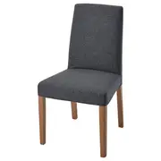 BERGMUND chair, oak effect/Gunnared medium grey