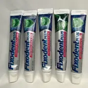 5 Pack Fixodent Plus Denture Adhesive Cream, Scope Flavor, 2 oz