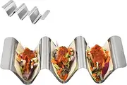 Taco Rack,Stainless Stee Taco Rack Truck Tray | Metal Taco Holder for Baking Holds 2 Or 3 Tacos, Dishwasher and Grill Safe, Keeping Shells Upright