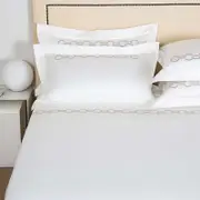 Frette Links Embroidery King Sham