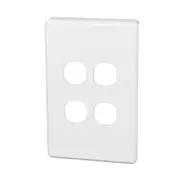 Clipsal C2034VH-WE - 4 Gang Grid And Surround Classic Series White
