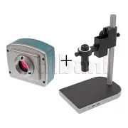 New Digital Microscope Camera Body with Stand & Lens Blue C-Mount 1080P HDMI USB