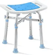 OasisSpace Heavy Duty Shower Chair 500lb, Padded Bath Seat with Free Assist Grab Bar - Medical Tool Free Anti-Slip Shower Bench Bathtub Stool Seat for Elderly, Senior, Handicap & Disabled