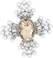 [ANDRESLAD] Elegant Lady Alloy Brooch Fashionable Glass Corsage Pin Collar Pin Innovative Badge Accessories Safe Random