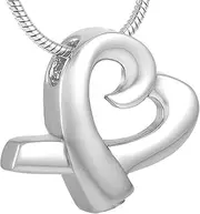 DOTUIARG Steel Stainless Steel Bow -tie Urn Pendant Memorial Keepsake Cremation Jewelry
