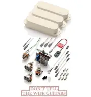 EMG SX SET IVORY 3 ACTIVE SINGLE COIL PICKUPS FOR STRAT SWITCH, POTS & WIRING