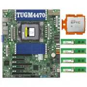 Supermicro H13SSL-N+AMD EPYC Genoa 9334 CPU+4x16g=64GB combination