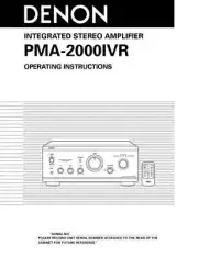 Denon PMA-2921IVR Amplifier Owners Manual
