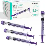 MediVena ONE-CARE Syringes 3ml with Mounted Cap, Sterile, Low Dead Space, 30/bx Blister-Packed Syringes