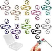 AFUNTA 10 PCS Crochet Hooks Adjustable Crochet Rings for Finger Knitting Crochet Supplies Yarn Holder Stitch Counters for Crocheting with Storage Box