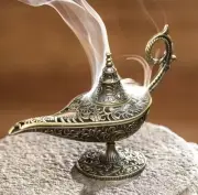 Durable Antique Incense Burner Air Purification Metal Aroma Furnace Aladdin Lamp