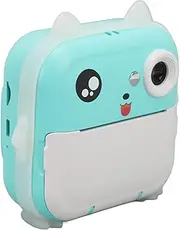 Cute Print Camera 24MP Multi-Zoom Cartoon Smart Kids Instant Camera with Thermal Printing HD IPS Screen Eco Friendly Material for Ages 3+ (Blue)