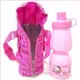 asdfkitty*特價 KITTY粉紅色直飲水壺+拉鍊水壺套/水壺背袋/寶特瓶 水壺袋-韓國正版商品