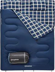 KingCamp Queen Size 2 Person Double Sleeping Bags with X-Large, DOUBLE - NAVY