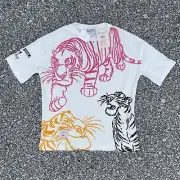 Zara Disney Stories Shirt Adult Small Beige Jungle Book Shere Khan AOP Cartoon