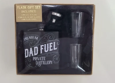 TMD Holdings Premium Dad Fuel Flask With 2 Shot Glasses 6 oz