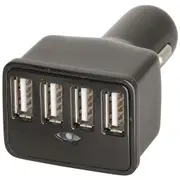 4 Port USB Car Charger 6.2A