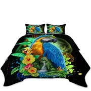Tropical Spirit Ara Macaw Coverlet