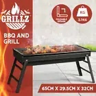 Grillz Charcoal BBQ Grill Smoker Portable Barbecue Outdoor Foldable Camping