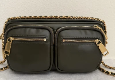 NWT Rebecca Minkoff Small Surplus Leather Crossbody Bag $348 in Moss