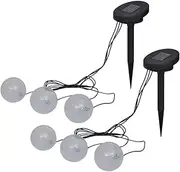 vidaXL 6X Floating Lamps LED for Pond and Pool Outdoor Garden Patio Light Fitting Landscape Fountain Solar Powered Lighting Ball Light