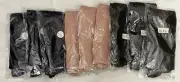 9 Pair Compression Socks Adult Size L/XL Black Navy Natural Over Calf NEW