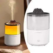 US (White) Simulated Volcano Aromatherapy Machine Home Bedroom Desktop Small
