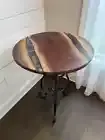 Epoxy Resin Table, Round Wooden Table, Hallway Wooden Furniture Table Decor
