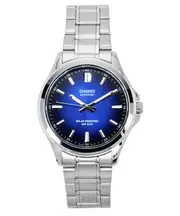Casio Standard Analog Stainless Steel Blue Dial Solar MTS-RS100D-2AV Men's Watch