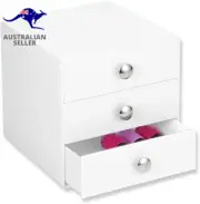 35301EU Makeup Storage Drawers, Plastic Desktop Drawer Organiser, White