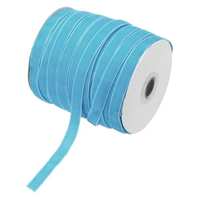 50 Yards Vintage Velvet Ribbon for Gift Wrapping Ribbons Light Blue
