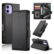 Wallet Case for IPhone 12 Mini,Slim Protective Shockproof Case With Card Holder,Premium PU Leather Kickstand-Black
