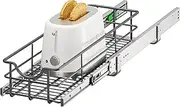 ALINE FURNITURE Pull Out Cabinet Organizer - Kitchen Cabinet Pullout Shelf and Drawer Organizer Slide Out Pantry Storage Basket, 8" W x 22" D