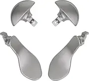 eXtremeRate Back Paddles for PS5 Edge Controller, Metallic Silver Replacement Interchangeable 4PCS Metal Back Buttons for PS5 Edge Controller - Controller NOT Included